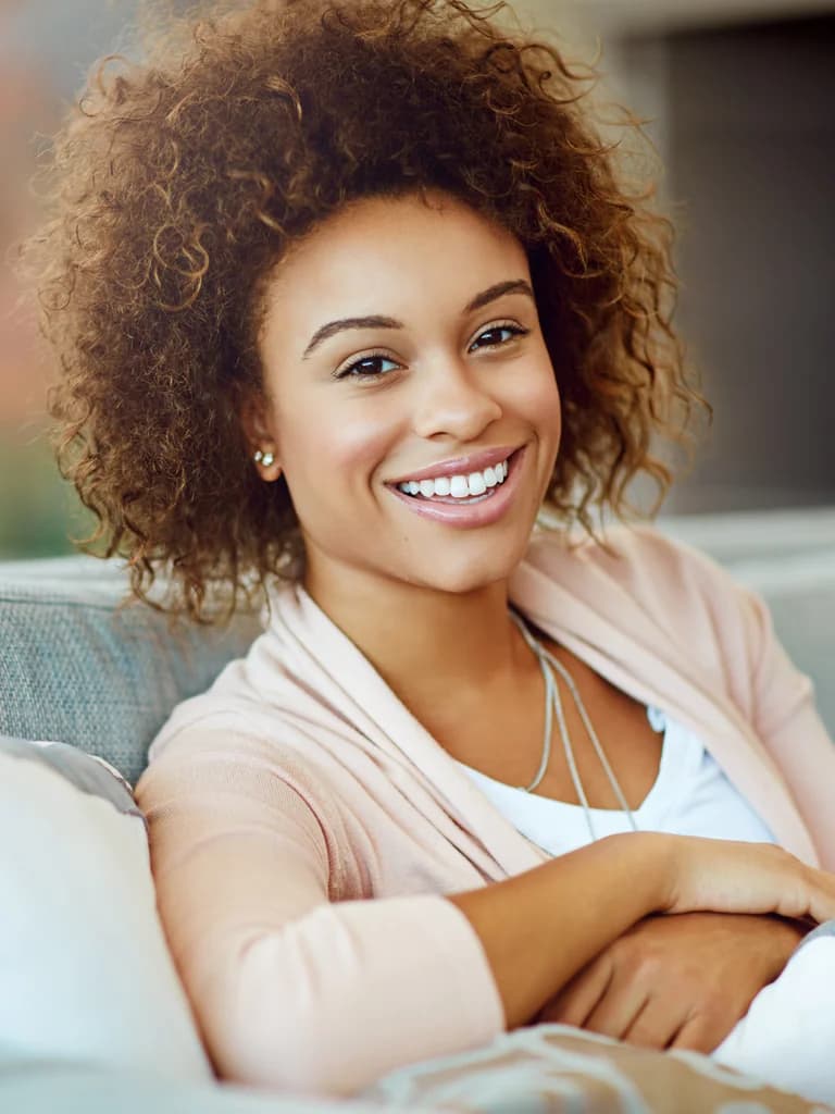 Relaxed patient enjoying confident smile